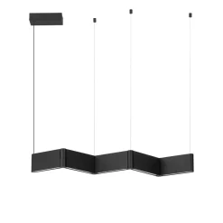 Lampadari Cucina-Selezionato da Mazzolaluce Lampadario nero design zig zag per isola sala da pranzo cucina