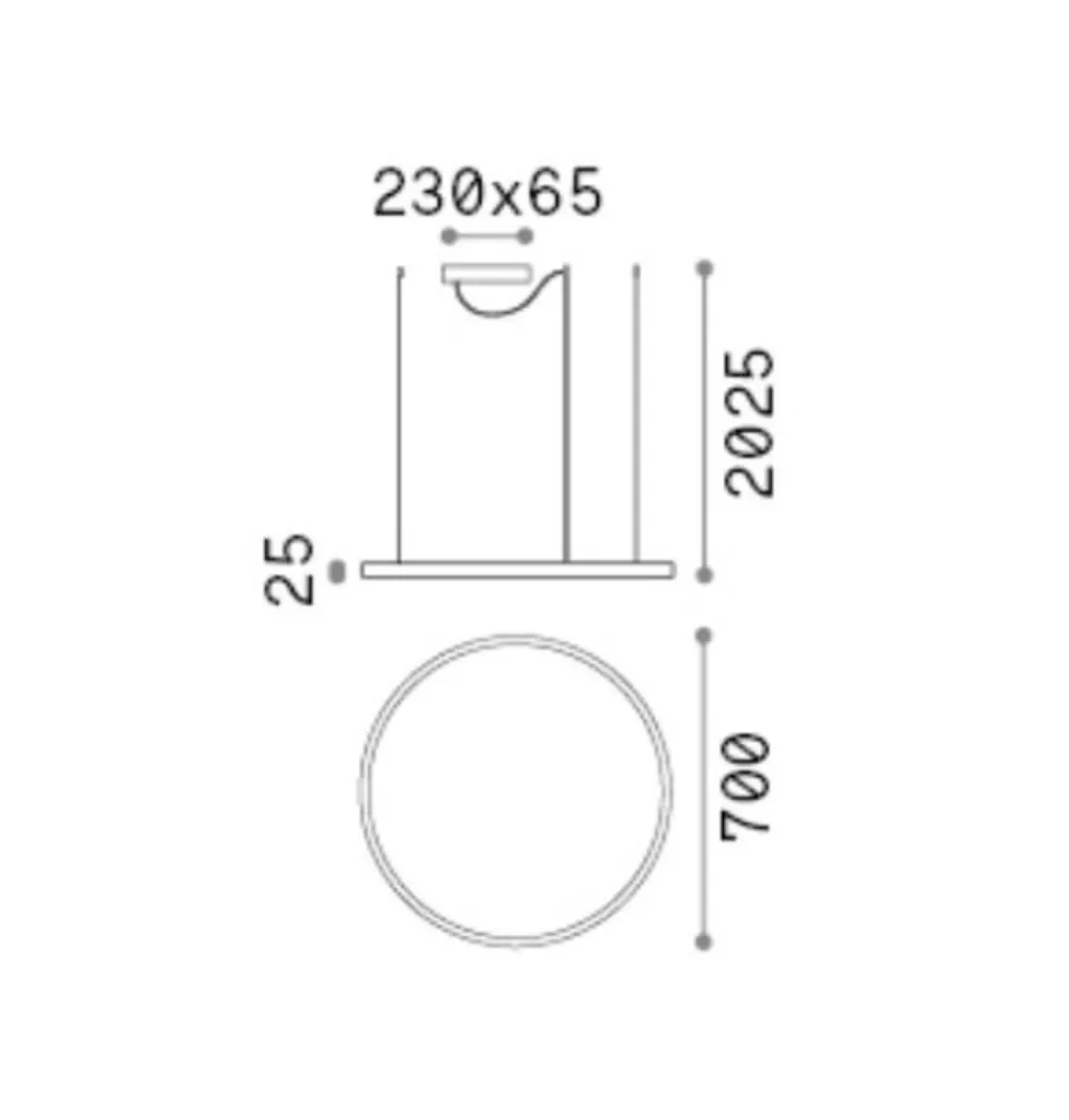 Lampadari Moderni-Ideal Lux Lampadario nero oracle oracle slim sp d070 round 4000k