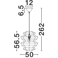 Lampadari Moderni-Selezionato da Mazzolaluce Lampadario nero in rattan 50 cm a sospensione