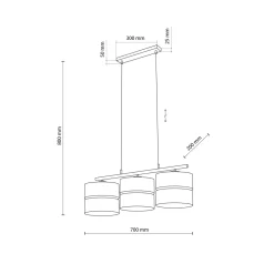 Lampadari Moderni-Selezionato da Mazzolaluce Lampadario nero 3 luci quercia per sala da pranzo moderna