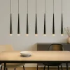 Lampadari Moderni-Selezionato da Mazzolaluce Lampadario nero moderna led 21w 3000k per sala soggiorno