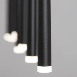 Lampadari Moderni-Selezionato da Mazzolaluce Lampadario nero moderna led 21w 3000k per sala soggiorno