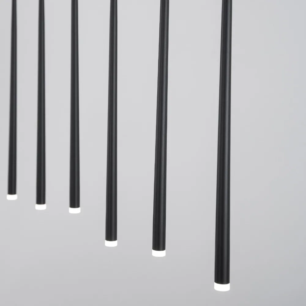 Lampadari Moderni-Selezionato da Mazzolaluce Lampadario nero moderna led 21w 3000k per sala soggiorno