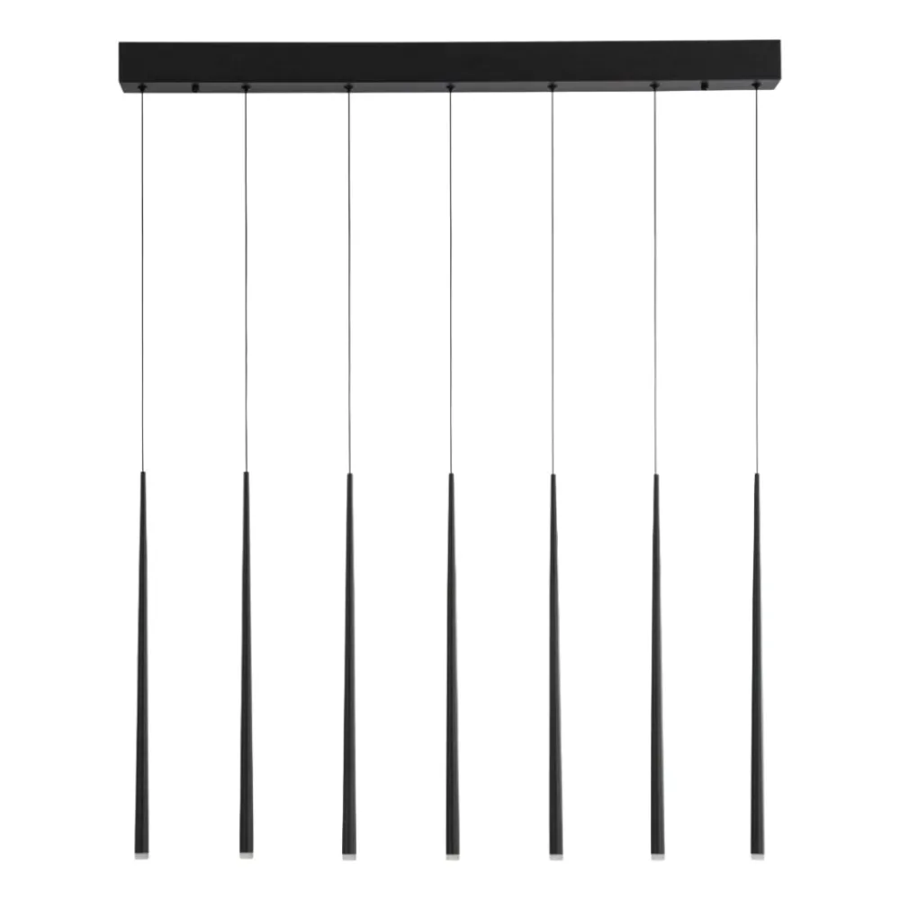 Lampadari Moderni-Selezionato da Mazzolaluce Lampadario nero moderna led 21w 3000k per sala soggiorno