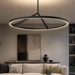 Lampadari Moderni-Vivida International Lampadario nero moderno led 51w 3000k 4000k vivida meridiana