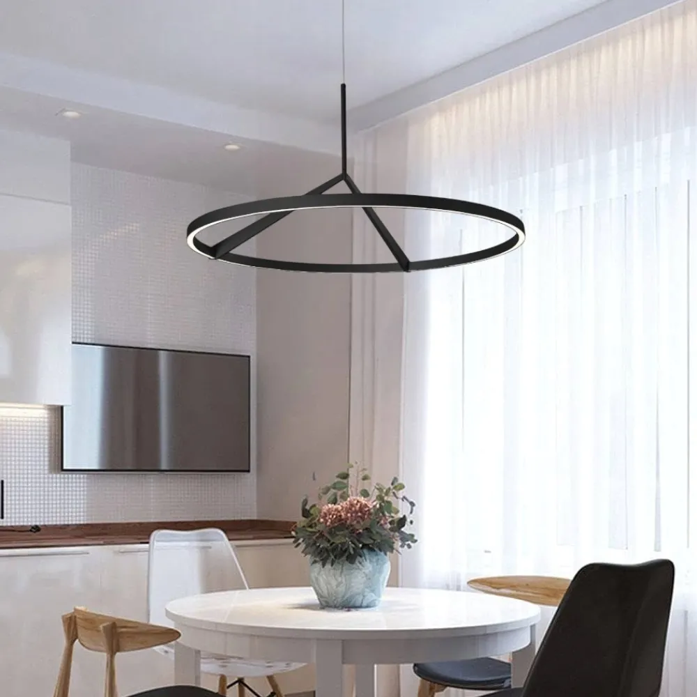 Lampadari Moderni-Vivida International Lampadario nero moderno led 51w 3000k 4000k vivida meridiana