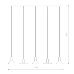 Lampadari Moderni-Selezionato da Mazzolaluce Lampadario nero oro con pendenti per tavolo in soggiorno
