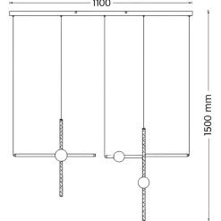 Lampadari Moderni-Selezionato da Mazzolaluce Lampadario nero oro moderno led 2300k a 4000k dimmerabile per soggiorno