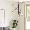 Lampadari Moderni-Selezionato da Mazzolaluce Lampadario nero oro per soggiorno design minimal