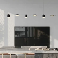 Lampadari Cucina-Selezionato da Mazzolaluce Lampadario nero pendente per grande isola cucina led triac