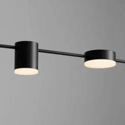 Lampadari Cucina-Selezionato da Mazzolaluce Lampadario nero pendente per grande isola cucina led triac