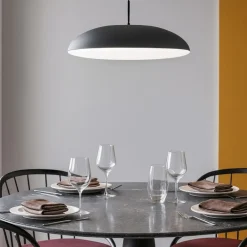Lampadari Cucina-Selezionato da Mazzolaluce Lampadario nero per cucina moderna cupola 50cm