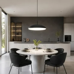 Lampadari Cucina-Selezionato da Mazzolaluce Lampadario nero per cucina moderna cupola 50cm