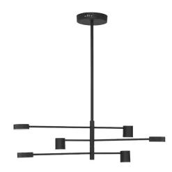 Lampadari Cucina-Selezionato da Mazzolaluce Lampadario nero per cucina moderna led 3000k luci orientabili dimmerabili