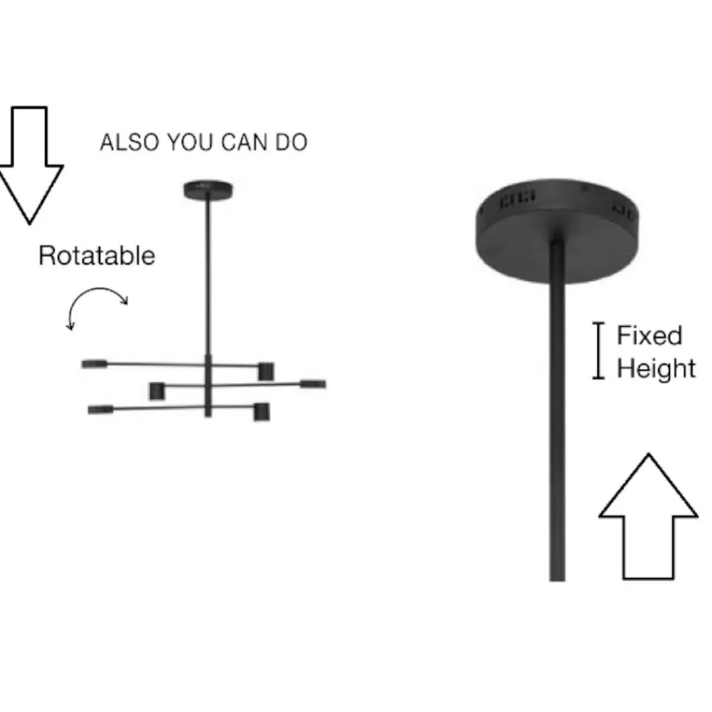 Lampadari Cucina-Selezionato da Mazzolaluce Lampadario nero per cucina moderna led 3000k luci orientabili dimmerabili