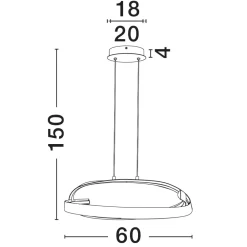 Lampadari Cucina-Selezionato da Mazzolaluce Lampadario nero per cucina moderna intreccio led 47w 2700k 3000k 4000k