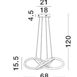 Lampadari Moderni-Selezionato da Mazzolaluce Lampadario nero per soggiorno moderno led dimmerabile