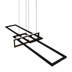 Lampadari Moderni-Selezionato da Mazzolaluce Lampadario nero per soggiorno led 3000k 34w moderno
