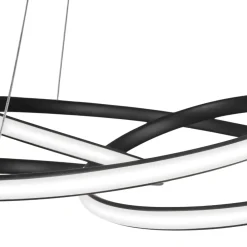 Lampadari Moderni-Selezionato da Mazzolaluce Lampadario nero per soggiorno led 43w 3000k dimmerabile moderno