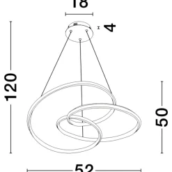 Lampadari Moderni-Selezionato da Mazzolaluce Lampadario nero per soggiorno led 43w 3000k dimmerabile moderno