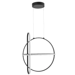 Lampadari Moderni-Selezionato da Mazzolaluce Lampadario nero per soggiorno moderno led 49w 3000k
