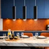 Lampadari Cucina-Selezionato da Mazzolaluce Lampadario nero per tavolo cucina 3 cilindri