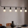 Lampadari Moderni-Selezionato da Mazzolaluce Lampadario nero sfere di vetro per soggiorno moderno fp