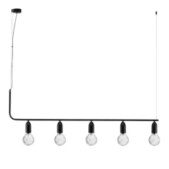 Lampadari Moderni-Selezionato da Mazzolaluce Lampadario nero sfere di vetro per soggiorno moderno fp