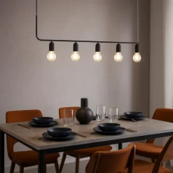 Lampadari Moderni-Selezionato da Mazzolaluce Lampadario nero sfere di vetro per soggiorno moderno fp