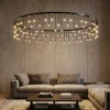 Lampadari Moderni-Selezionato da Mazzolaluce Lampadario nero stelle cadenti led per soggiorno moderno