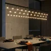 Lampadari Moderni-Selezionato da Mazzolaluce Lampadario nero stelle cadenti led per soggiorno