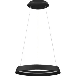Lampadari Moderni-Selezionato da Mazzolaluce Lampadario nero tondo 45cm led 38w 2700k 3000k dimmerabile