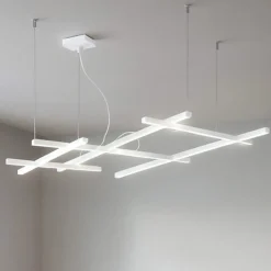 Lampadari Moderni-Perenz Illuminazione Lampadario net bianco per soggiorno moderno led 80w cct