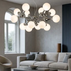Lampadari Moderni-Ideal Lux Lampadario nodi sp15 bianco design particolare per soggiorno
