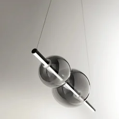 Lampadari Moderni-Ondaluce Lampadario so fufi nero led 3000k design moderno