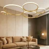 Lampadari Moderni-Ondaluce Lampadario so pois oro led 60w 3000k per soggiorno