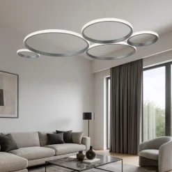 Lampadari Moderni-Ondaluce Lampadario so pois silver led 60w 3000k moderno