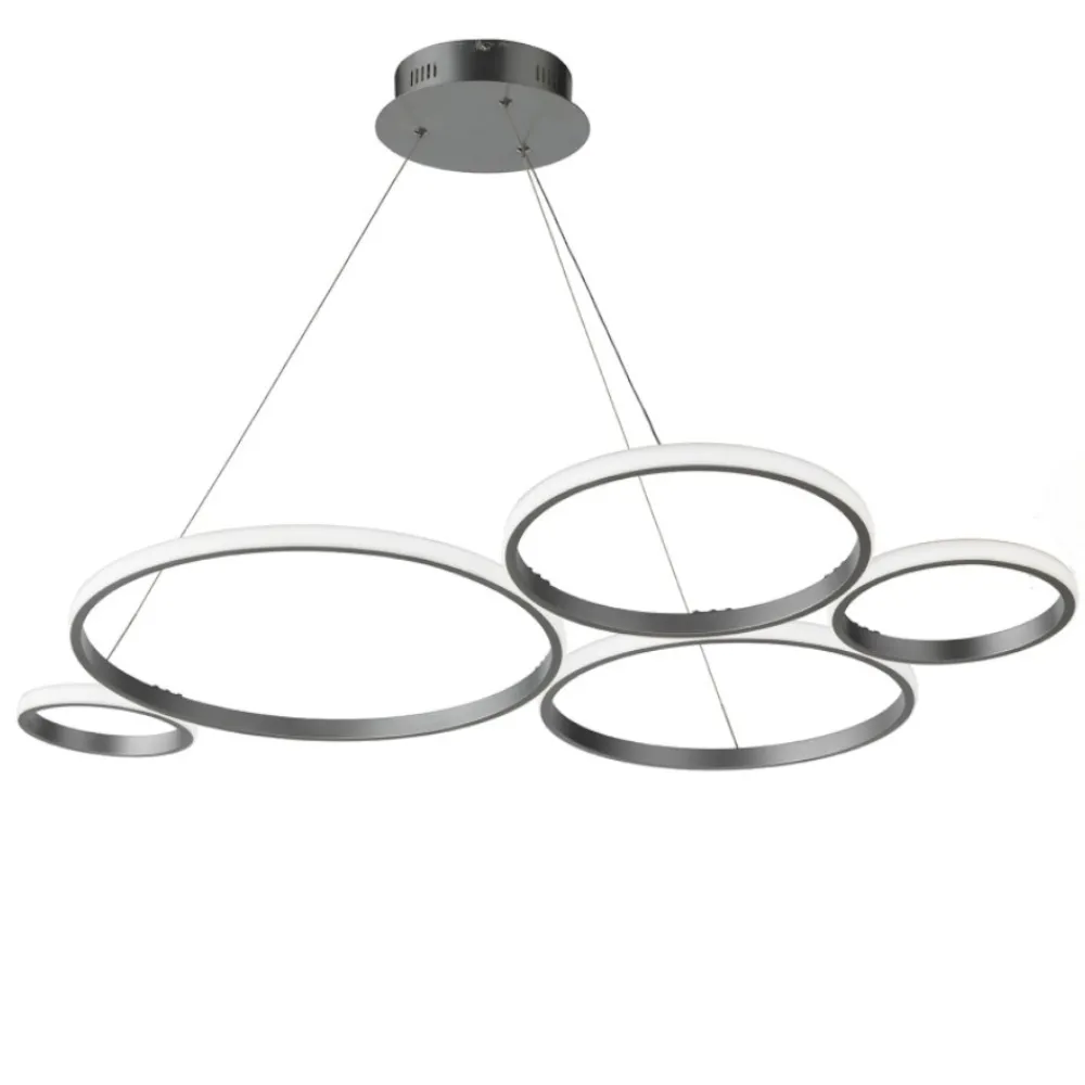 Lampadari Moderni-Ondaluce Lampadario so pois silver led 60w 3000k moderno