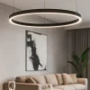 Lampadari Cucina-Ideal Lux Lampadario oracle slim sp d050 round nero led 30w 3000k