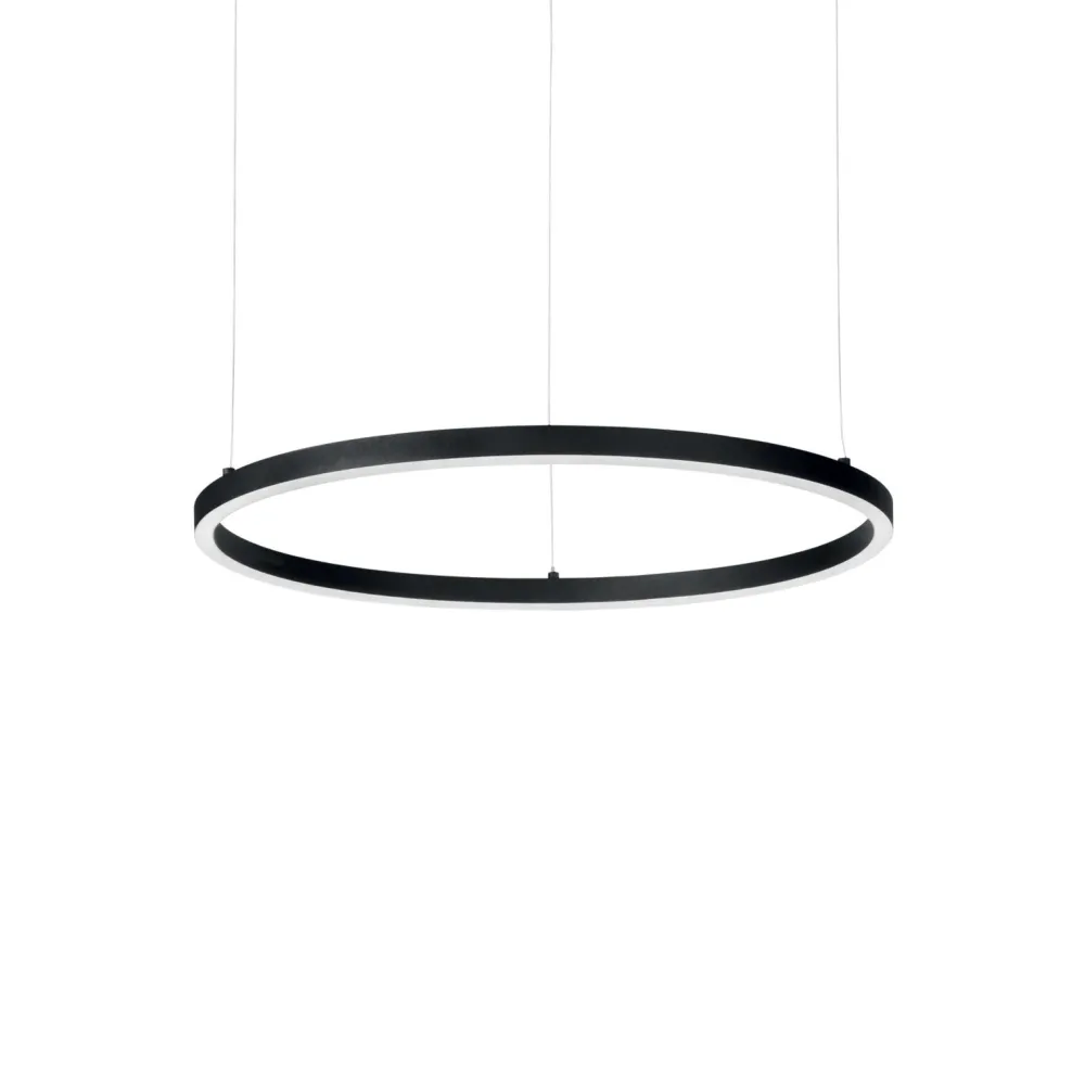 Lampadari Cucina-Ideal Lux Lampadario oracle slim sp d050 round nero led 30w 3000k