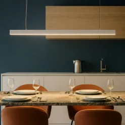 Lampadari Cucina-Vivida International Lampadario orizzontale da cucina bianco led 36w vivida segmento