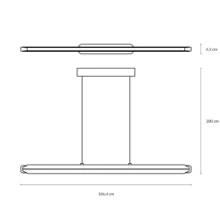 Lampadari Cucina-Vivida International Lampadario orizzontale per tavolo cucina bronzo led 55w 3000k vivida blade