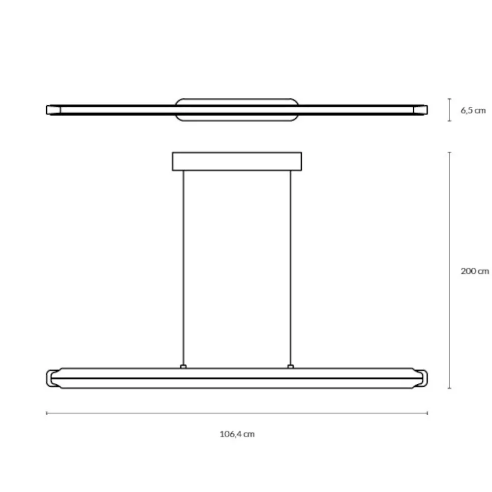 Lampadari Cucina-Vivida International Lampadario orizzontale per tavolo cucina bronzo led 55w 3000k vivida blade