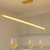 Lampadari Cucina-Top Light Lampadario orizzontale per tavolo cucina oro led 42w cct malika