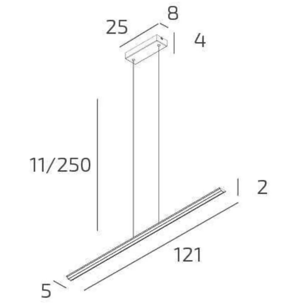 Lampadari Cucina-Top Light Lampadario orizzontale per tavolo cucina oro led 42w cct malika