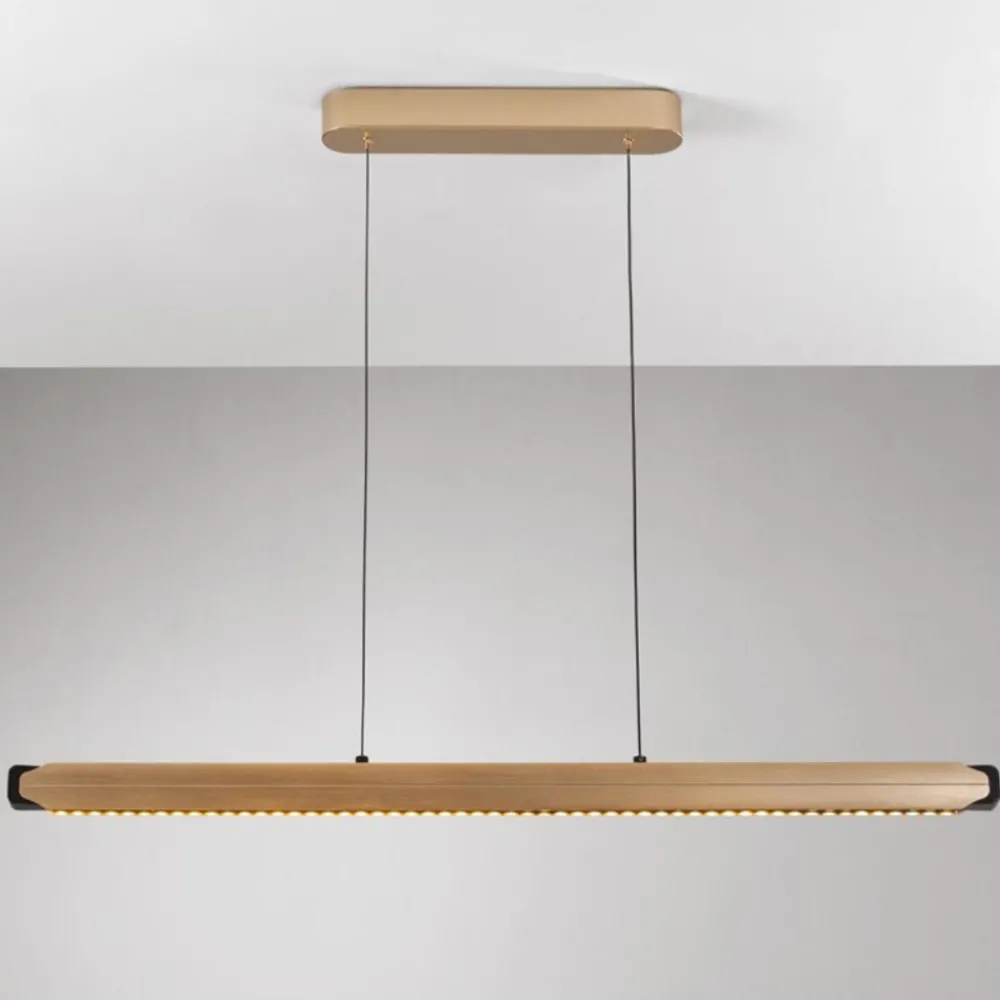 Lampadari Cucina-Vivida International Lampadario orizzontale per tavolo cucina oro led 55w 3000k vivida blade