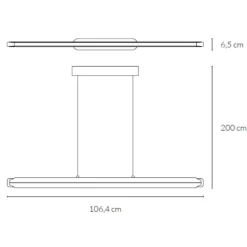 Lampadari Cucina-Vivida International Lampadario orizzontale per tavolo cucina oro led 55w 3000k vivida blade