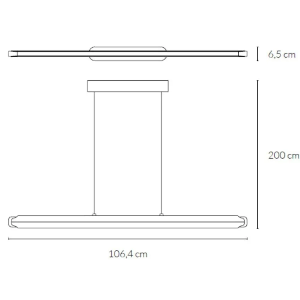Lampadari Cucina-Vivida International Lampadario orizzontale per tavolo cucina oro led 55w 3000k vivida blade