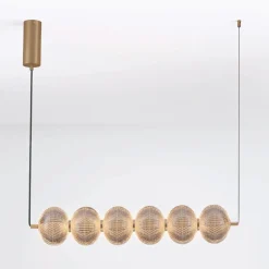Lampadari Moderni-Selezionato da Mazzolaluce Lampadario orizzontale stile contemporaneo per tavolo soggiorno