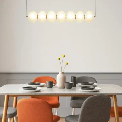 Lampadari Moderni-Selezionato da Mazzolaluce Lampadario orizzontale stile contemporaneo per tavolo soggiorno